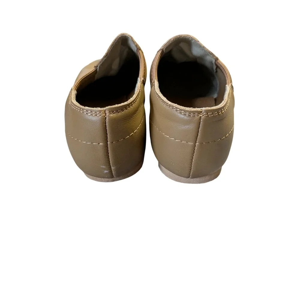 Kids Tan Leather Slip On Split Sole Jazz Dance Shoes Nude Neutral Performance